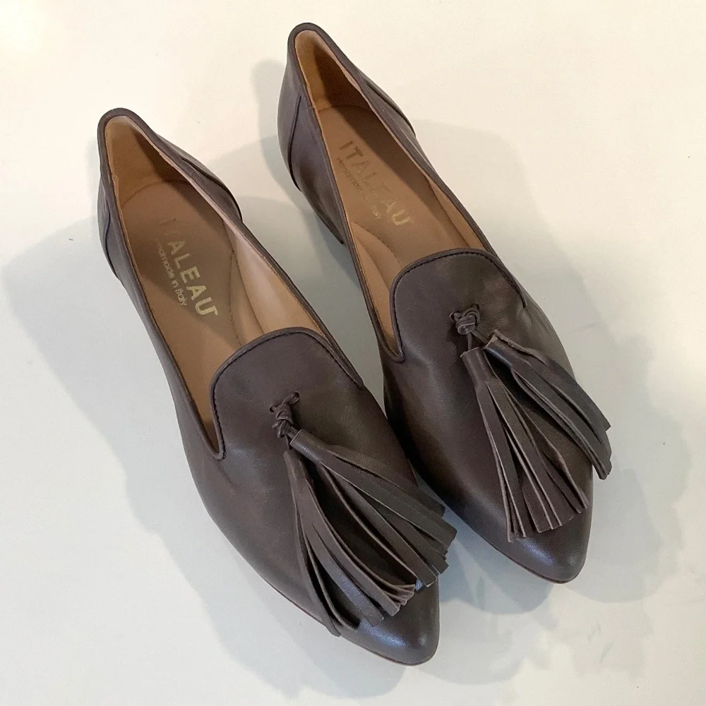 ITALEAU Trino Tassel Waterproof Loafer Size 6.5 EU 37 NEW